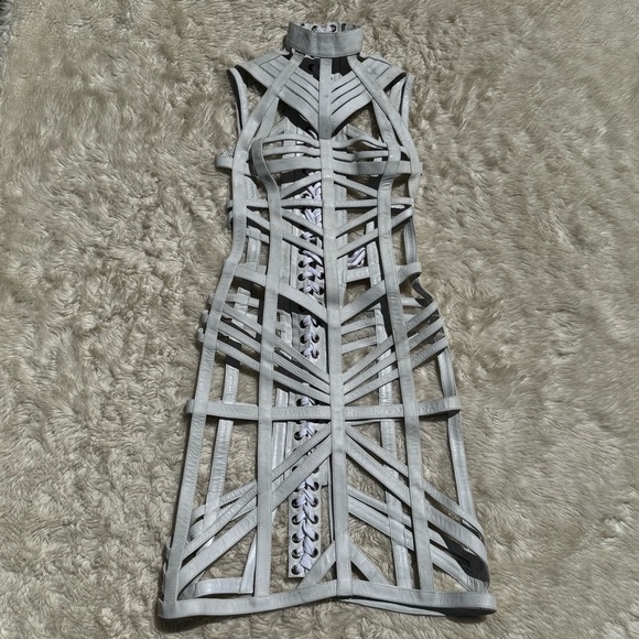 Ritual Dresses & Skirts - Ritual Fashion White Leather Cage Harness Dress - Size XS